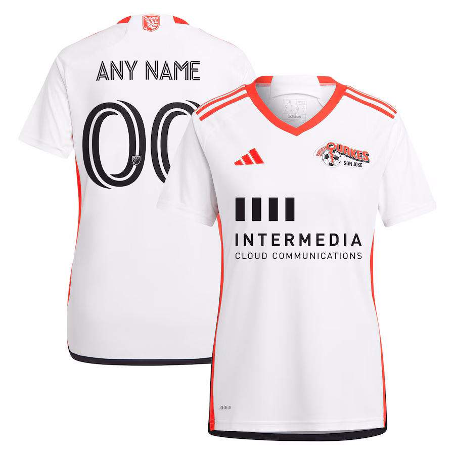 Women's San Jose Earthquakes  adidas White 2024 The 50 Kit Replica Custom Jersey - Ujersey NFL Shop