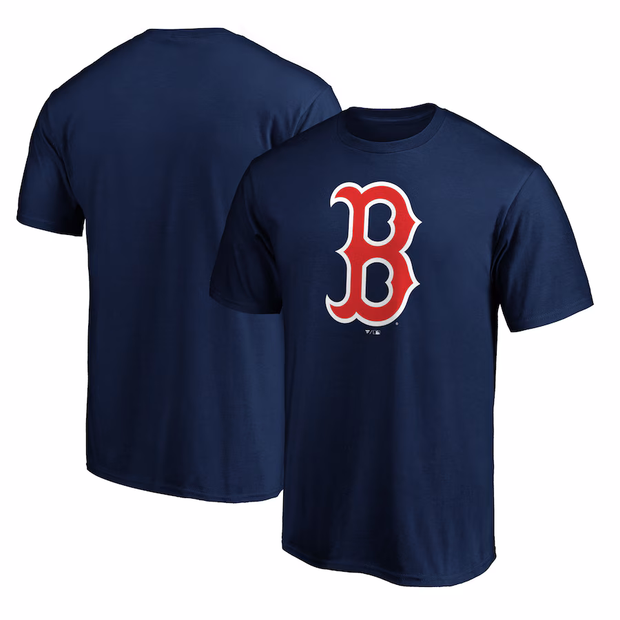 Men's Boston Red Sox Navy Team Color Primary Logo 2 T-Shirt - Ujersey