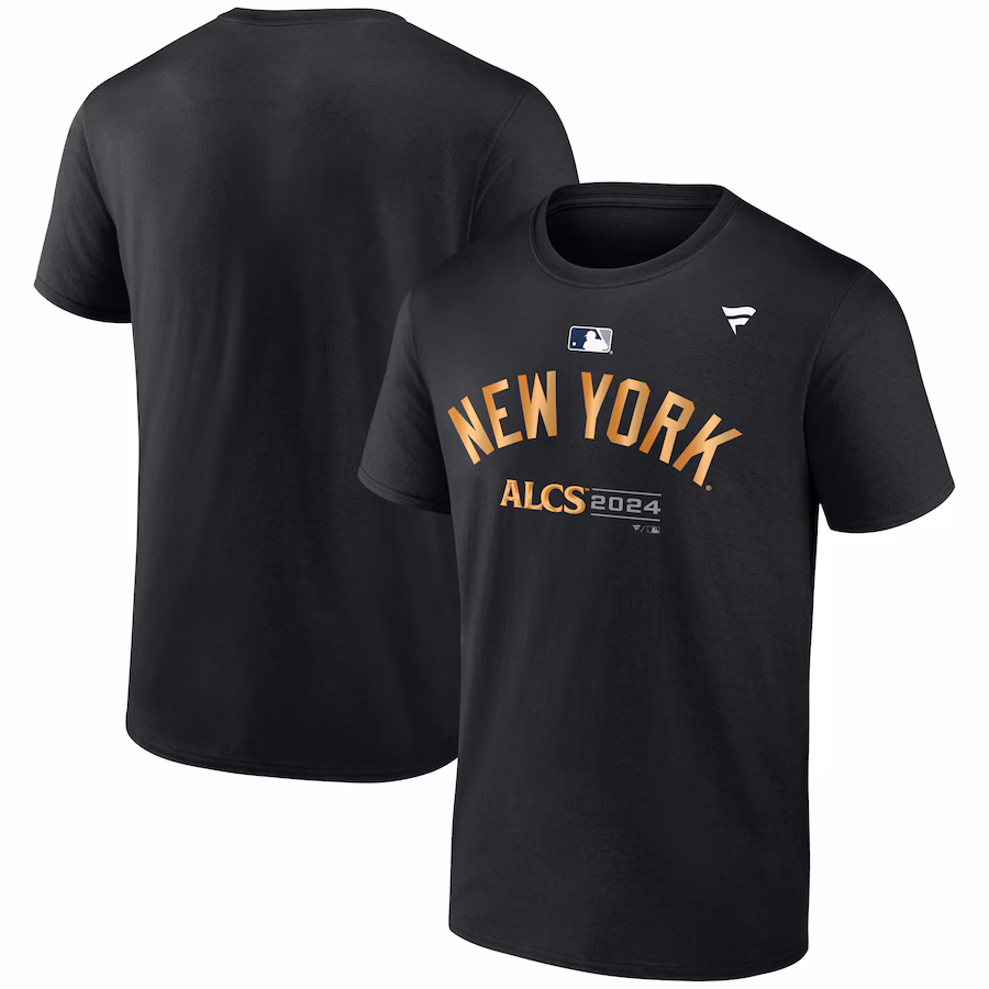 Men's New York Yankees Fanatics Black 2024 American League Division Series Champions Locker Room T-Shirt - Ujersey