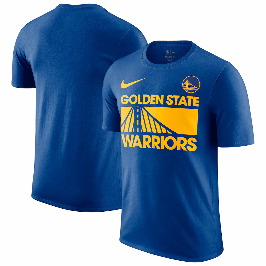 Men's Golden State Warriors Nike Blue Courtside This Is Our Year T-Shirt - Ujersey