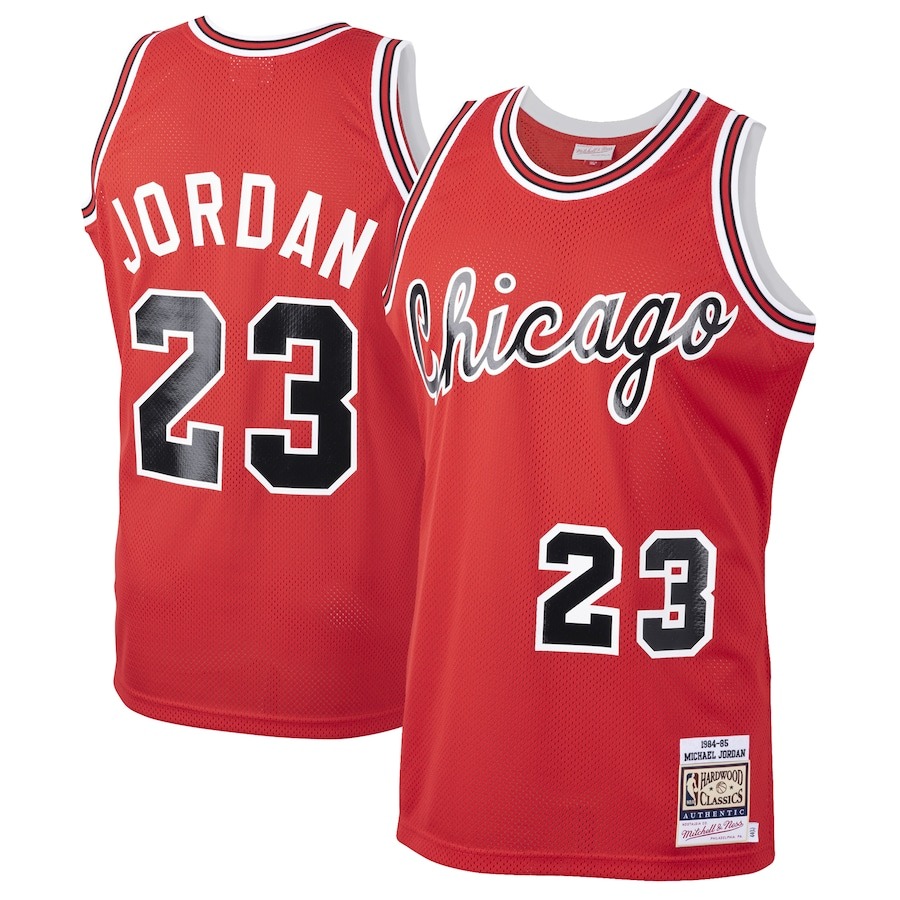 Men's Chicago Bulls Michael Jordan Mitchell & Ness Red 1984/85 Hardwood Classics Rookie Authentic Jersey - Ujersey NFL Shop