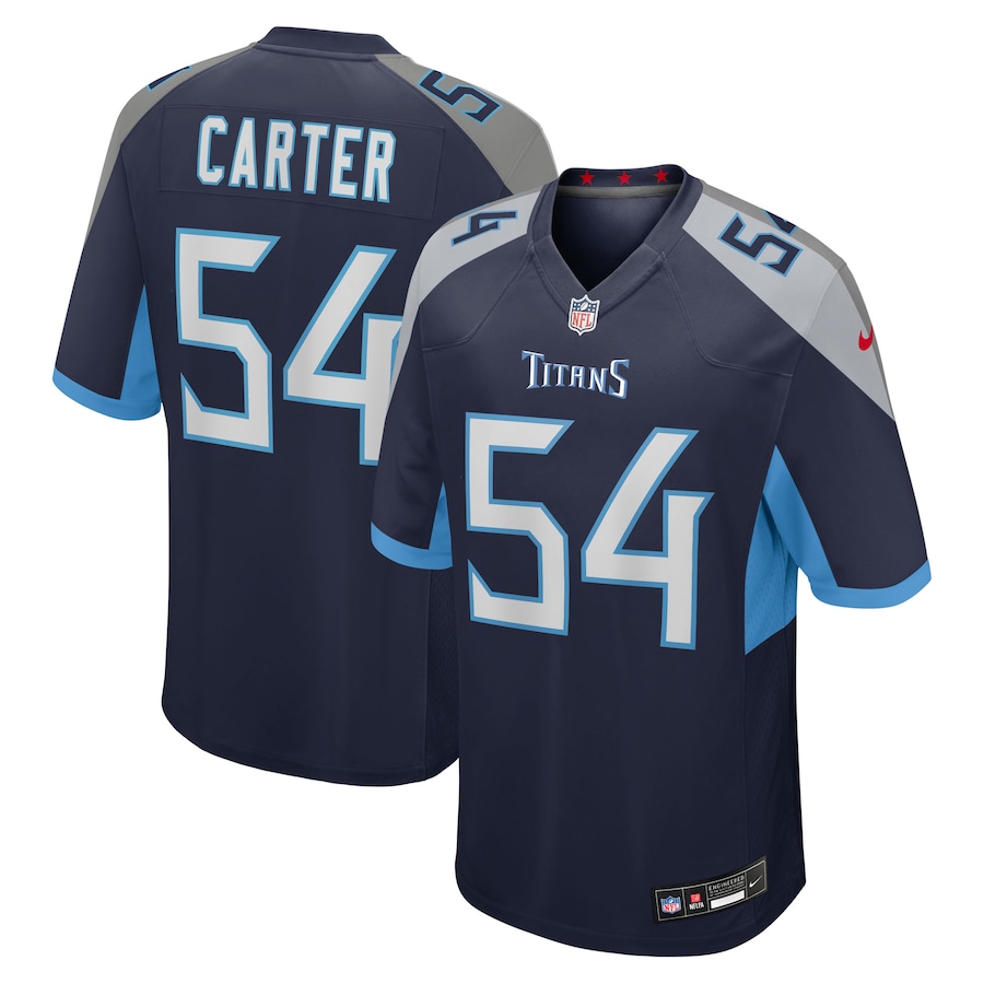 Men's Tennessee Titans Lorenzo Carter Nike Navy Team Game Jersey - Ujersey
