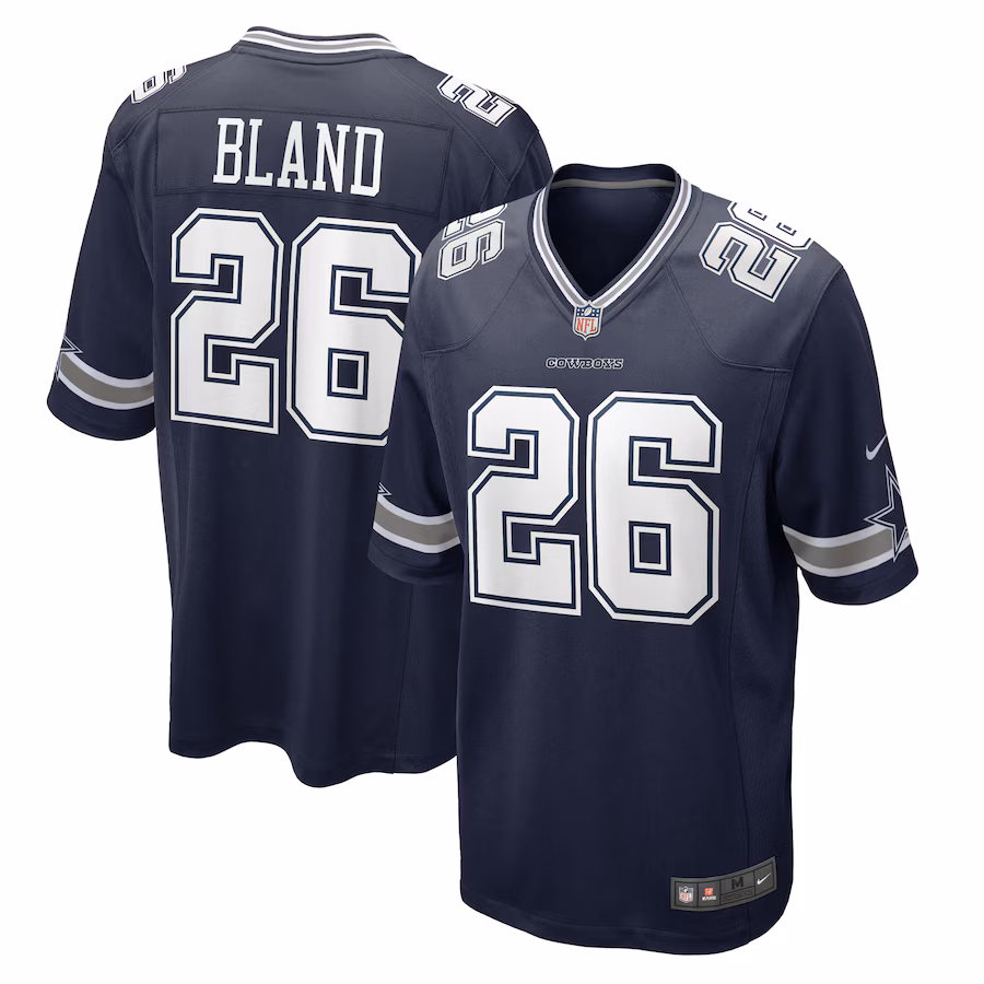 Men's Dallas Cowboys DaRon Bland Nike Navy Player Game Jersey - Ujersey NFL Shop