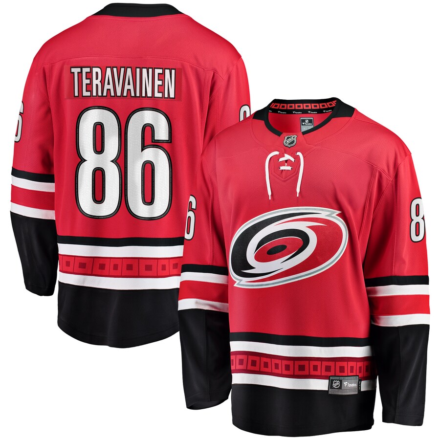 Men's Carolina Hurricanes Teuvo Teravainen Fanatics Branded Red Alternate Breakaway Player Jersey - Ujersey NFL Shop