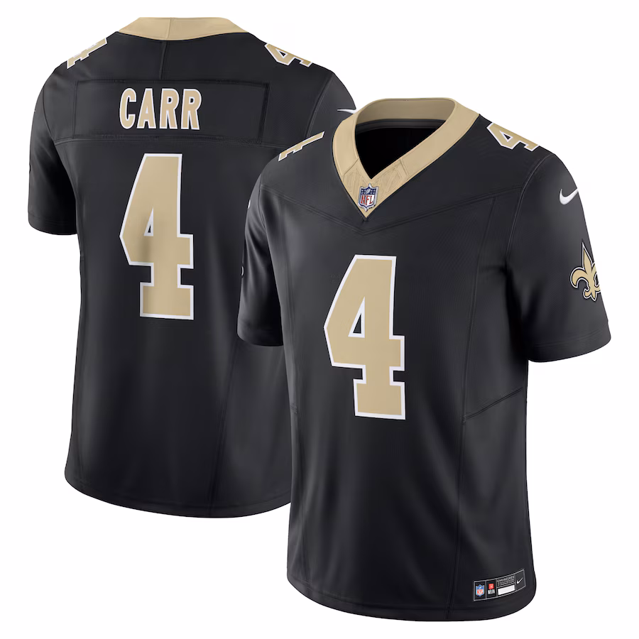 Men's New Orleans Saints Derek Carr Nike Black Vapor F.U.S.E. Limited Jersey - Ujersey NFL Shop