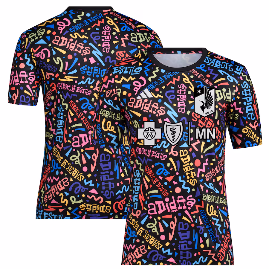 Men's Minnesota United FC  adidas Black 2023 Hispanic Heritage Pre-Match Top - Ujersey NFL Shop