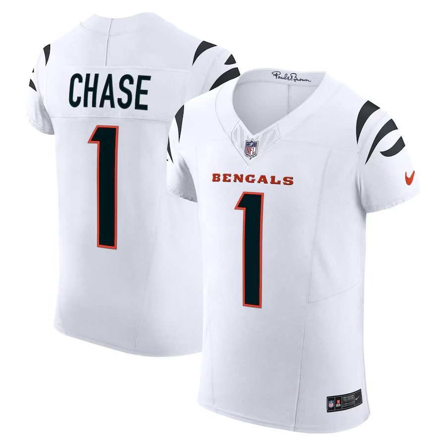 Men's Cincinnati Bengals Ja'Marr Chase Nike White  Vapor F.U.S.E. Elite Jersey - Ujersey NFL Shop