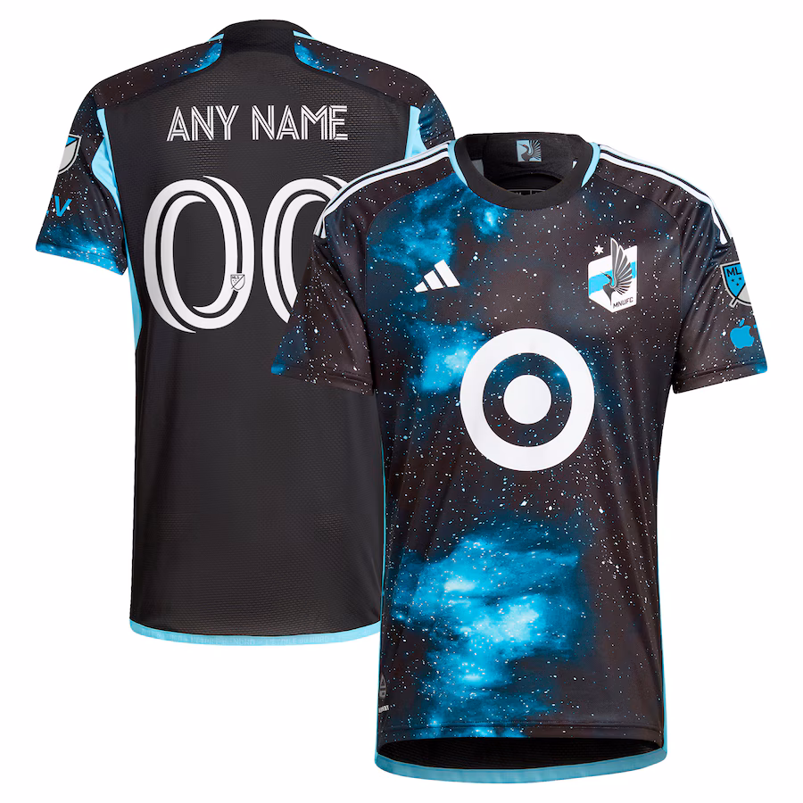 Men's Minnesota United FC  adidas Black 2024 Starry Night Authentic Custom Jersey - Ujersey NFL Shop