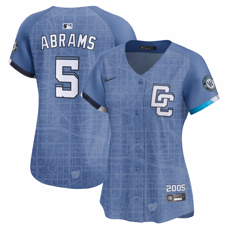 Women's Washington Nationals CJ Abrams Nike Blue 2025 City Connect Limited Jersey - Ujersey