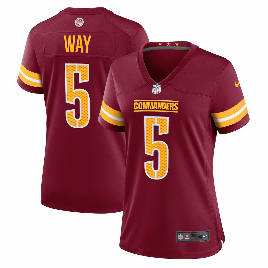 Women's Washington Commanders Tress Way Nike  Burgundy  Game Jersey - Ujersey NFL Shop