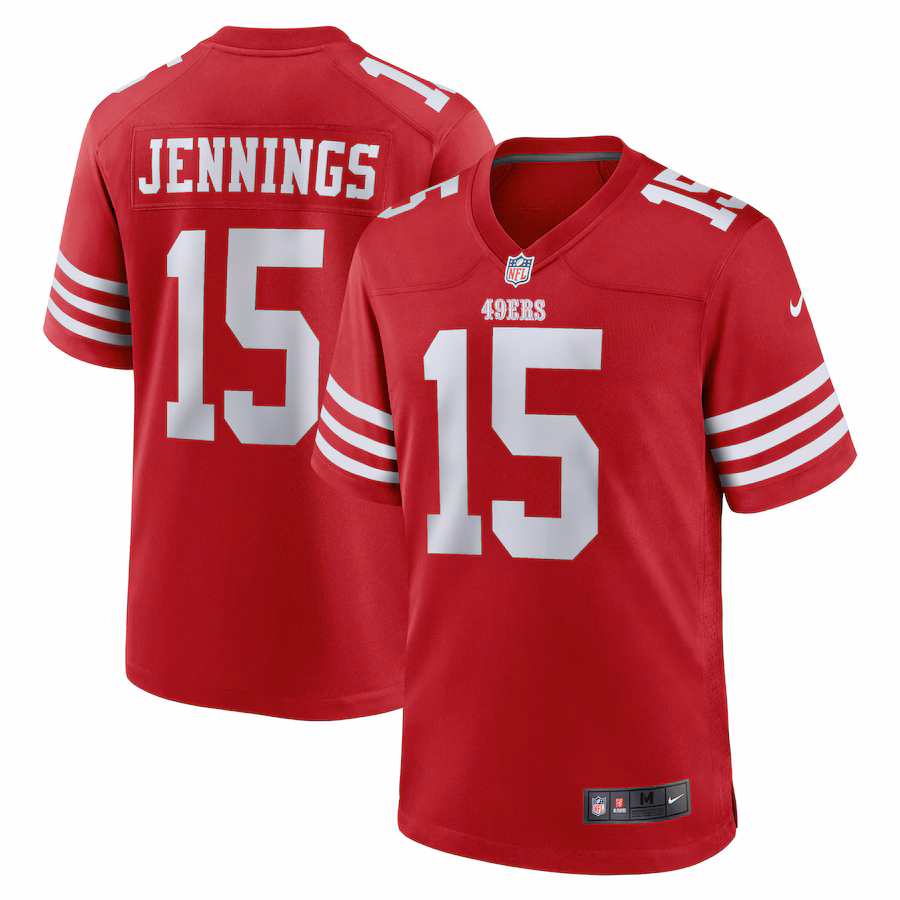 Men's San Francisco 49ers Jauan Jennings Nike  Scarlet  Game Jersey - Ujersey NFL Shop