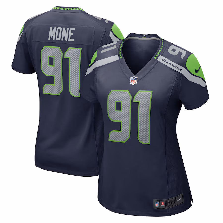 Women's Seattle Seahawks Bryan Mone Nike College Navy  Game Jersey - Ujersey NFL Shop