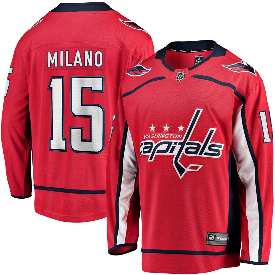 Men's Washington Capitals Sonny Milano Fanatics Branded Red Home Breakaway Jersey - Ujersey NFL Shop