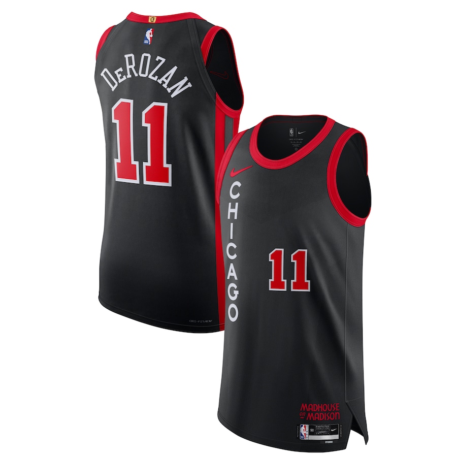 Men's Chicago Bulls DeMar DeRozan Nike Black  Authentic Jersey - City Edition - Ujersey NFL Shop