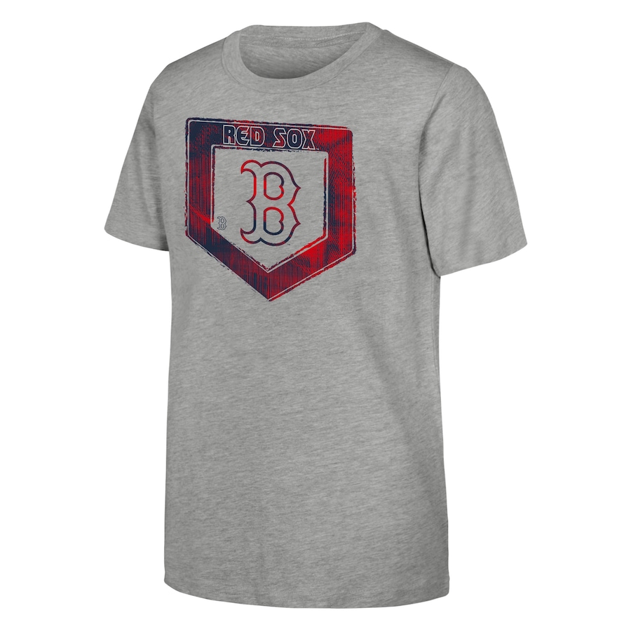 Youth Boston Red Sox Heather Gray Stolen Base T-Shirt - Ujersey
