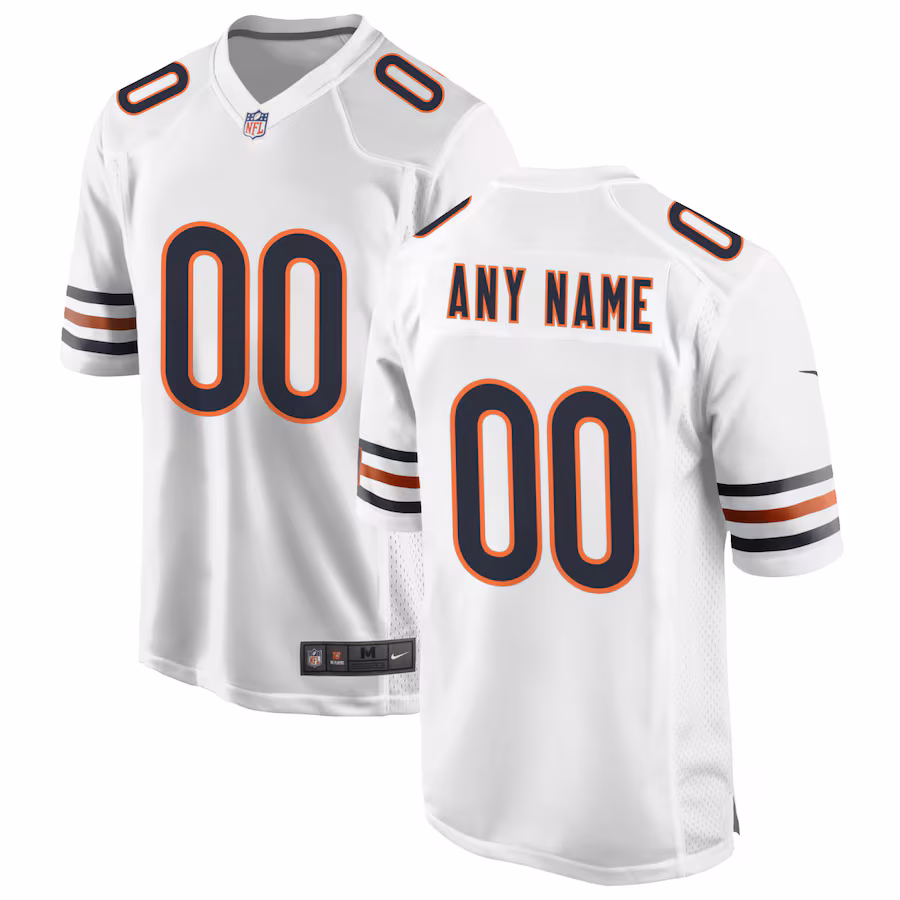 Men's Chicago Bears Nike White Custom Game Jersey - Ujersey NFL Shop