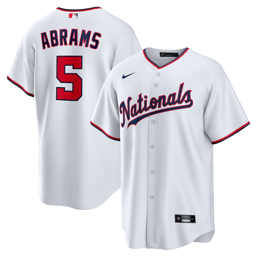 Youth Washington Nationals CJ Abrams Nike White Home Replica Player Jersey - Ujersey