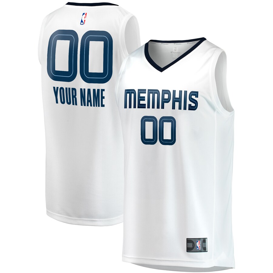 Youth Memphis Grizzlies  Fanatics White Fast Break Replica Custom Jersey - Association Edition - Ujersey NFL Shop