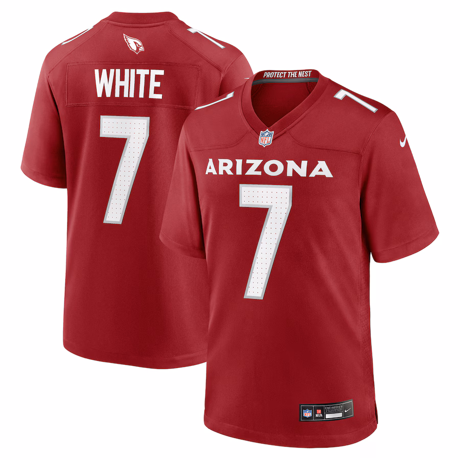 Men's Arizona Cardinals Kyzir White Nike Cardinal Team Game Jersey - Ujersey