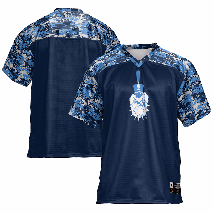 Men's GameDay Greats Navy Citadel Bulldogs Football Jersey - Ujersey