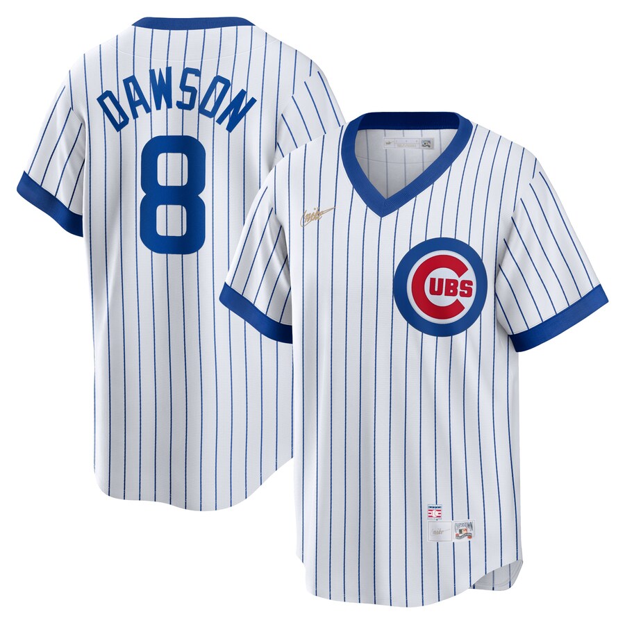 Men's Chicago Cubs Andre Dawson Nike White Home Cooperstown Collection Player Jersey - Ujersey NFL Shop