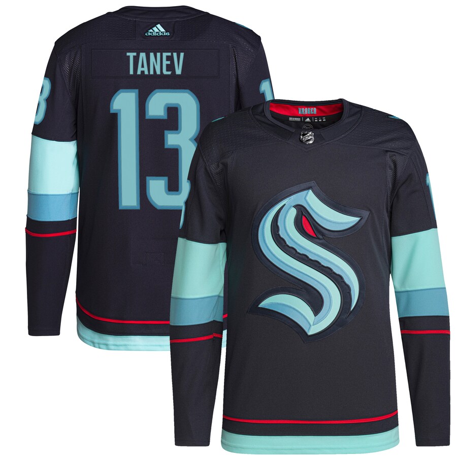 Men's Seattle Kraken Brandon Tanev adidas Navy Home Authentic Primegreen Player Jersey - Ujersey NFL Shop