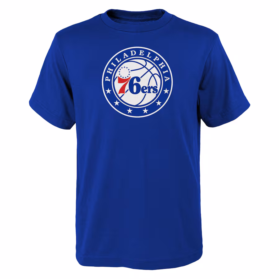 Youth Philadelphia 76ers Royal Primary Logo T-Shirt - Ujersey NFL Shop