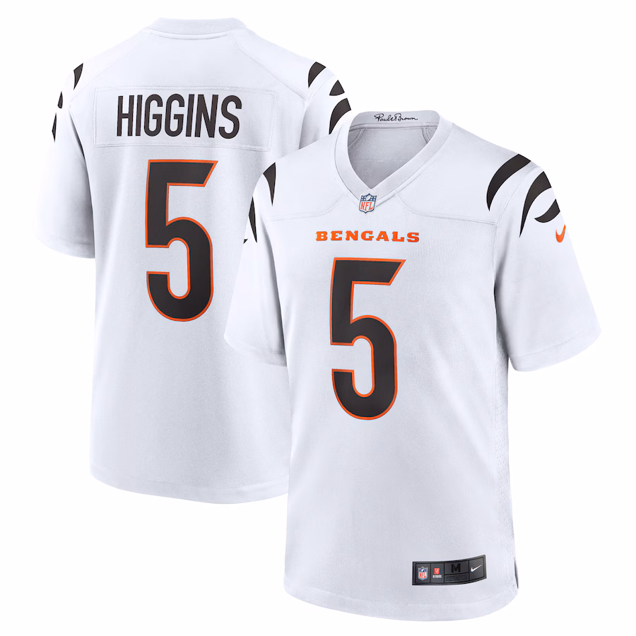Men's Cincinnati Bengals Tee Higgins Nike White  Game Jersey - Ujersey NFL Shop