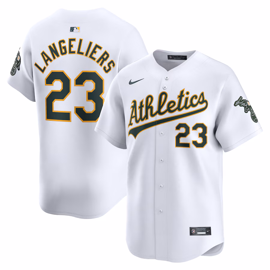 Men's Oakland Athletics Shea Langeliers Nike White Home Limited Player Jersey - Ujersey NFL Shop