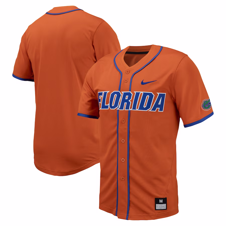 Florida Gators Nike Replica Full-Button Baseball Jersey - Orange - Ujersey NFL Shop