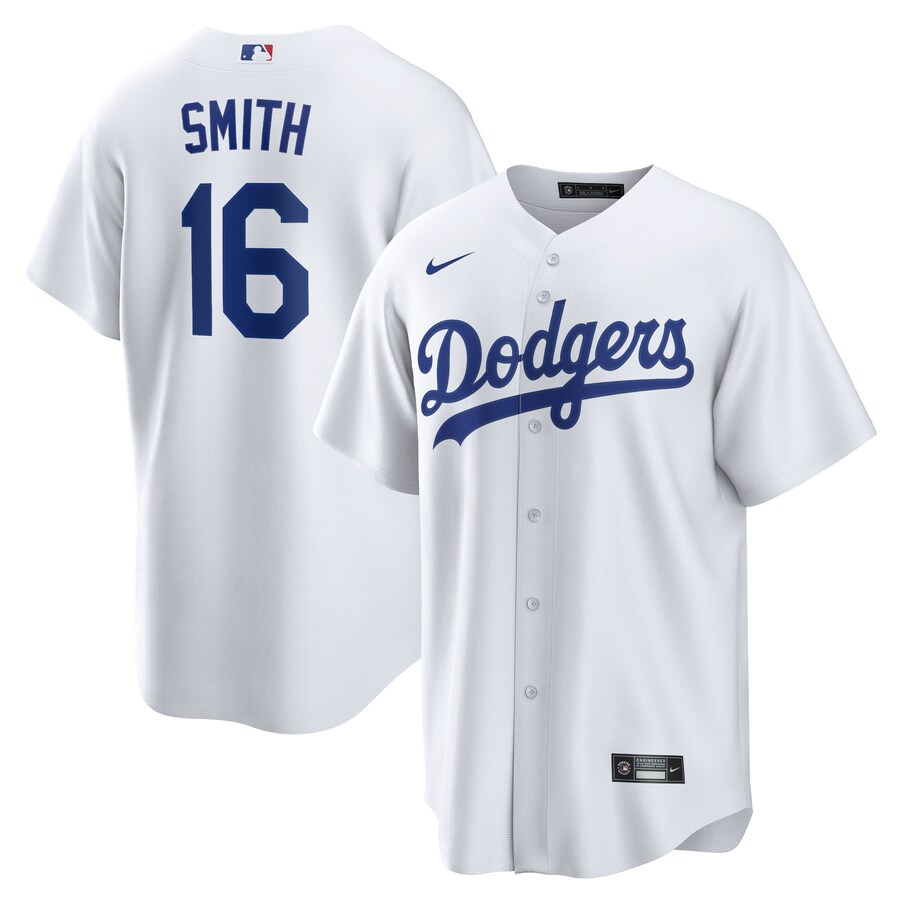 Men's Los Angeles Dodgers Will Smith Nike White Home Official Replica Player Jersey - Ujersey