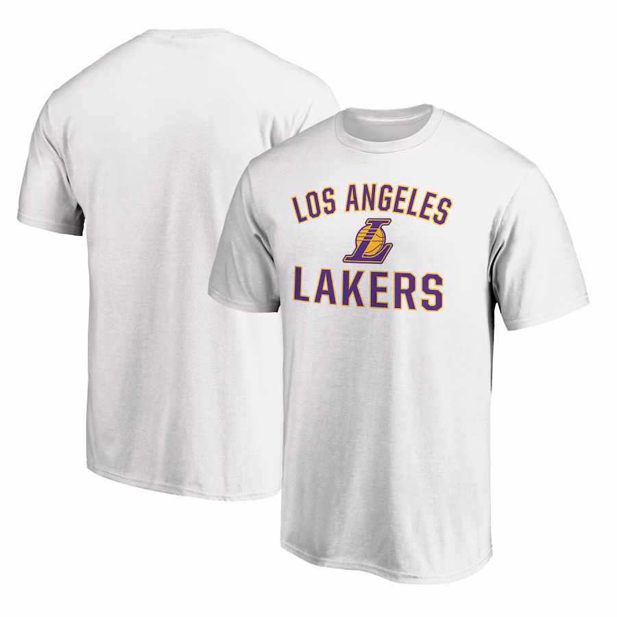 Men's Los Angeles Lakers White Victory Arch T-Shirt - Ujersey