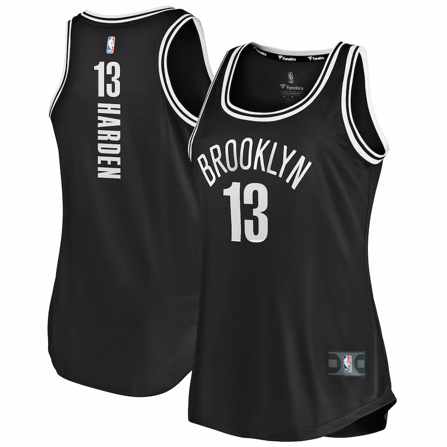 Women's Brooklyn Nets James Harden Fanatics Black Fast Break Tank Jersey - Icon Edition - Ujersey NFL Shop