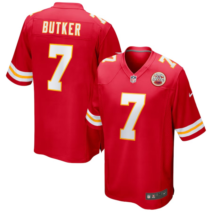Men's Kansas City Chiefs Harrison Butker Nike Red Game Jersey - Ujersey NFL Shop