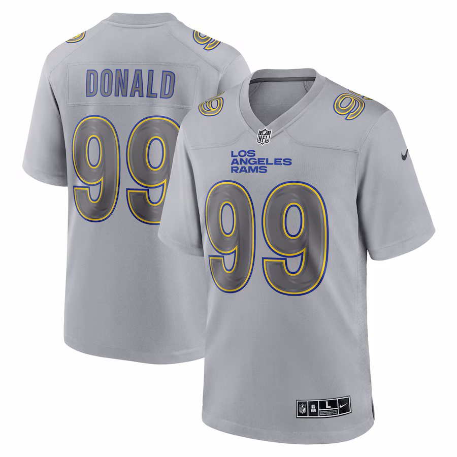 Men's Los Angeles Rams Aaron Donald Nike Gray Atmosphere Fashion Game Jersey - Ujersey NFL Shop