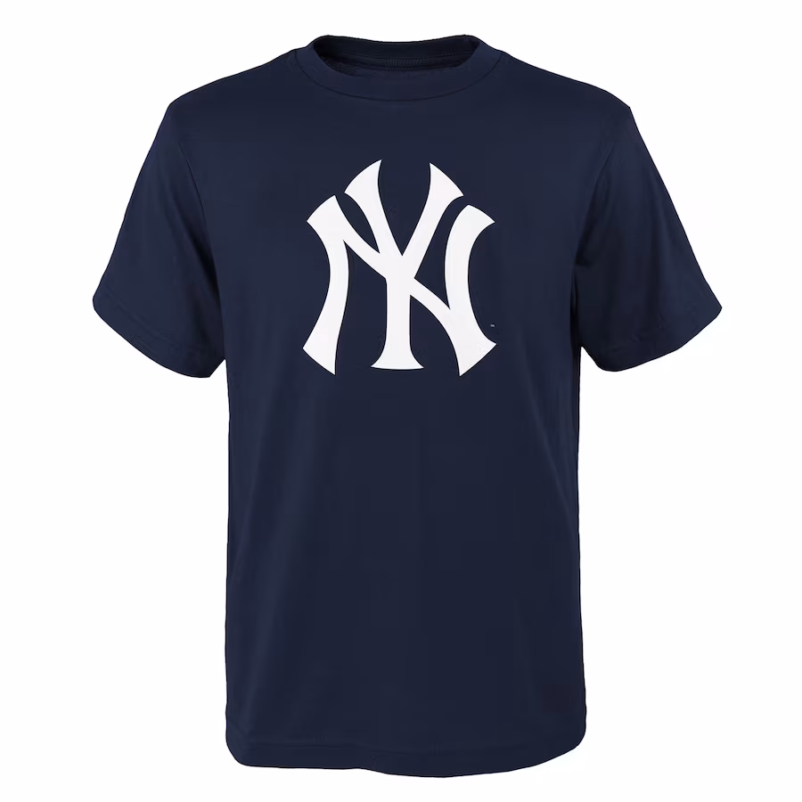 Youth New York Yankees Navy Logo Primary Team T-Shirt - Ujersey