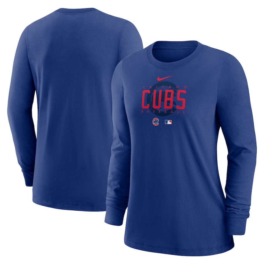 Women's Chicago Cubs Nike Royal Authentic Collection Legend Performance Long Sleeve T-Shirt - Ujersey NFL Shop