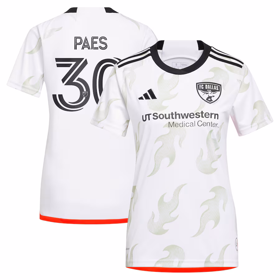 Women's FC Dallas Maarten Paes adidas White 2024 Burn Baby Burn Replica Player Jersey - Ujersey NFL Shop