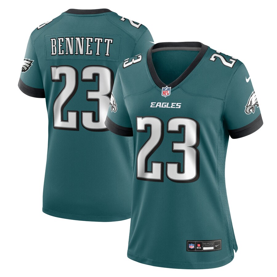 Women's Philadelphia Eagles Jakorian Bennett Nike Midnight Green Team Game Jersey - Ujersey NFL Shop