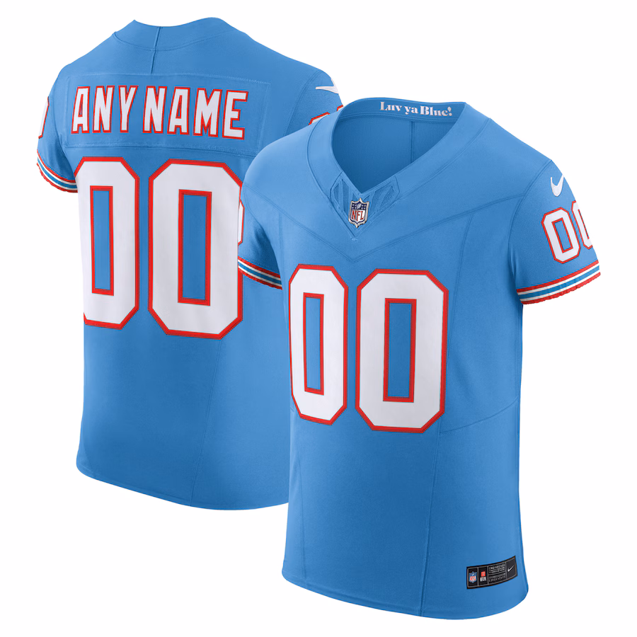 Men's Tennessee Titans Nike Light Blue Vapor F.U.S.E. Elite Custom Jersey - Ujersey NFL Shop