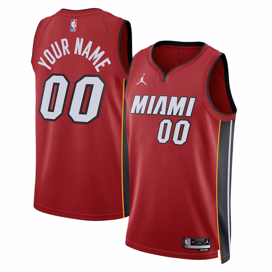 Unisex Miami Heat Jordan Brand Red 2022/23 Swingman Custom Jersey - Statement Edition - Ujersey NFL Shop