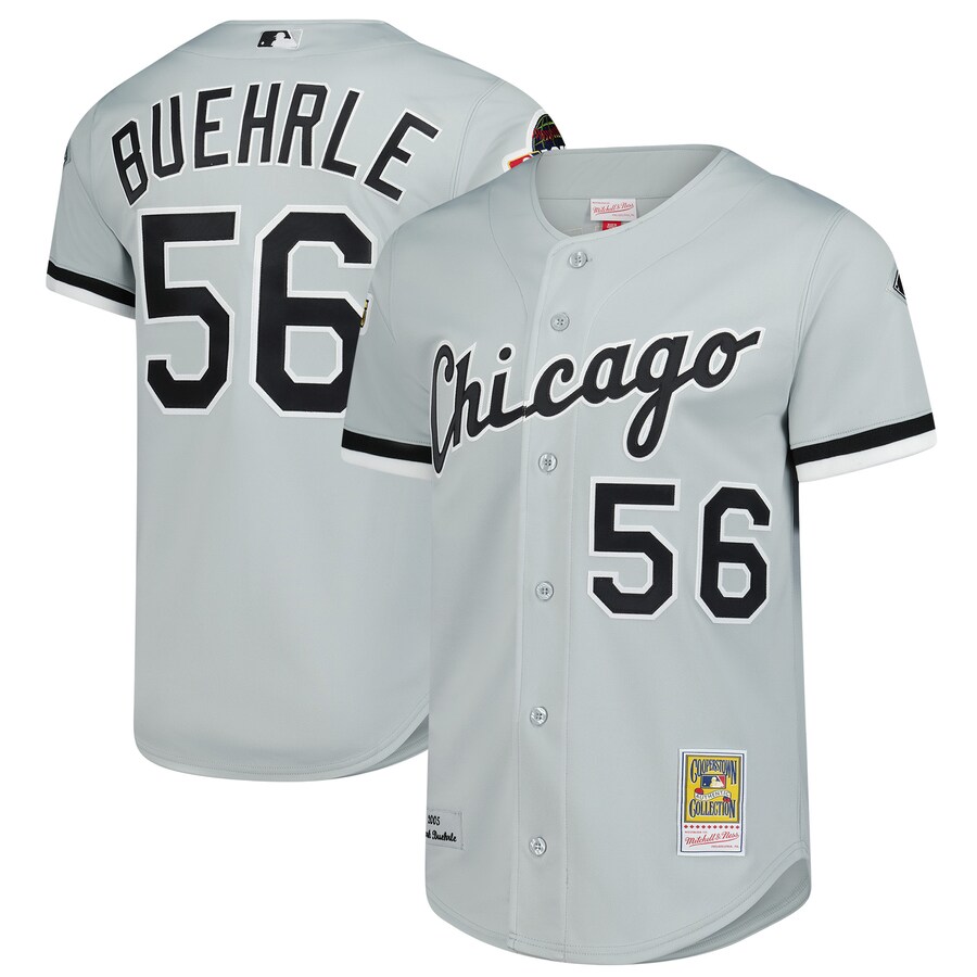 Men's Chicago White Sox Mark Buehrle Mitchell & Ness Gray 2005 Throwback Authentic Jersey - Ujersey NFL Shop