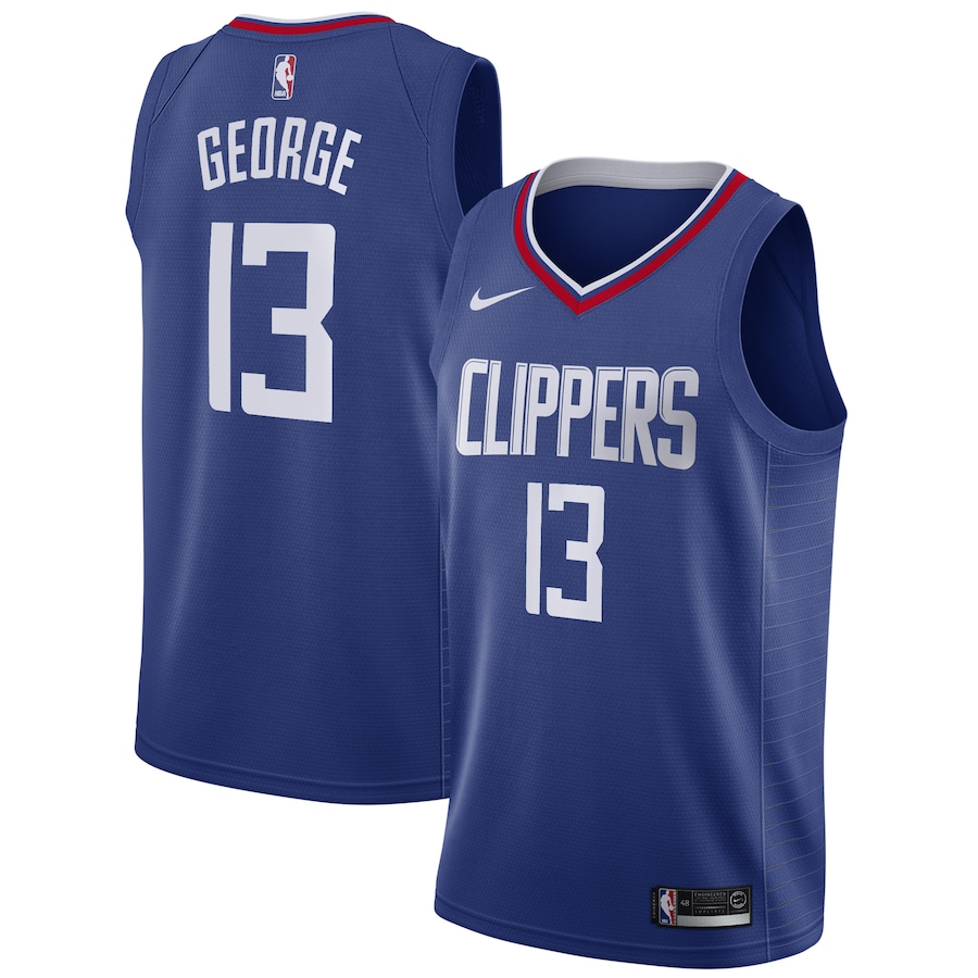 Men's LA Clippers Paul George Nike Blue 2019/20 Swingman Jersey - Icon Edition - Ujersey NFL Shop