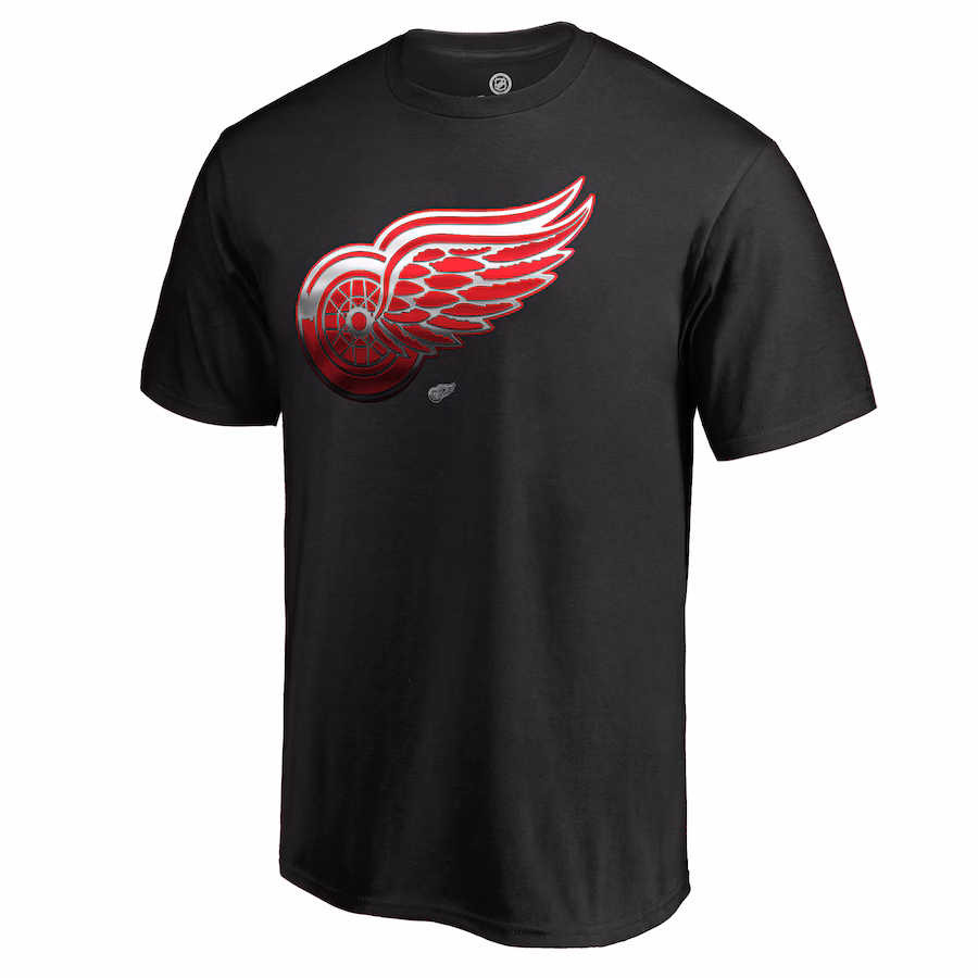 Men's Detroit Red Wings Black Midnight Mascot T-Shirt - Ujersey
