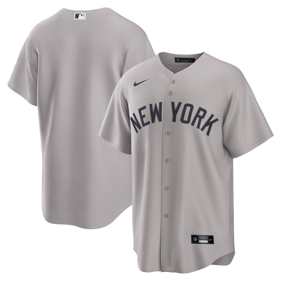 Men's New York Yankees Nike Gray Away Replica Jersey - Ujersey