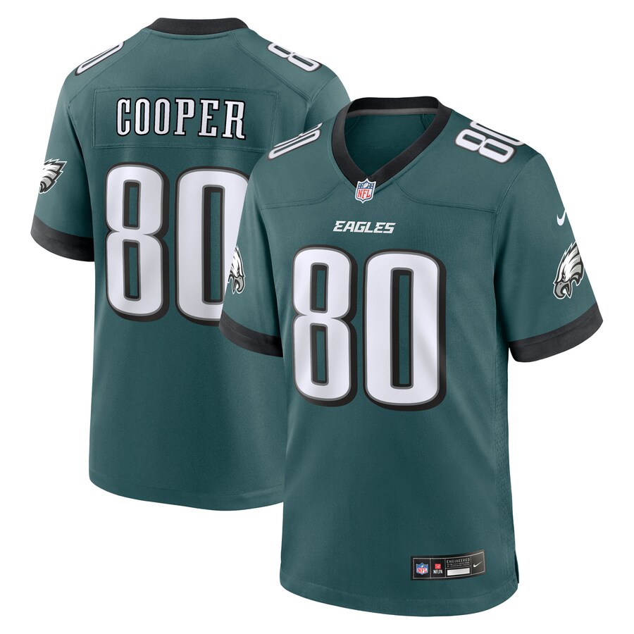 Men's Philadelphia Eagles Darius Cooper Nike Midnight Green Team Game Jersey - Ujersey NFL Shop