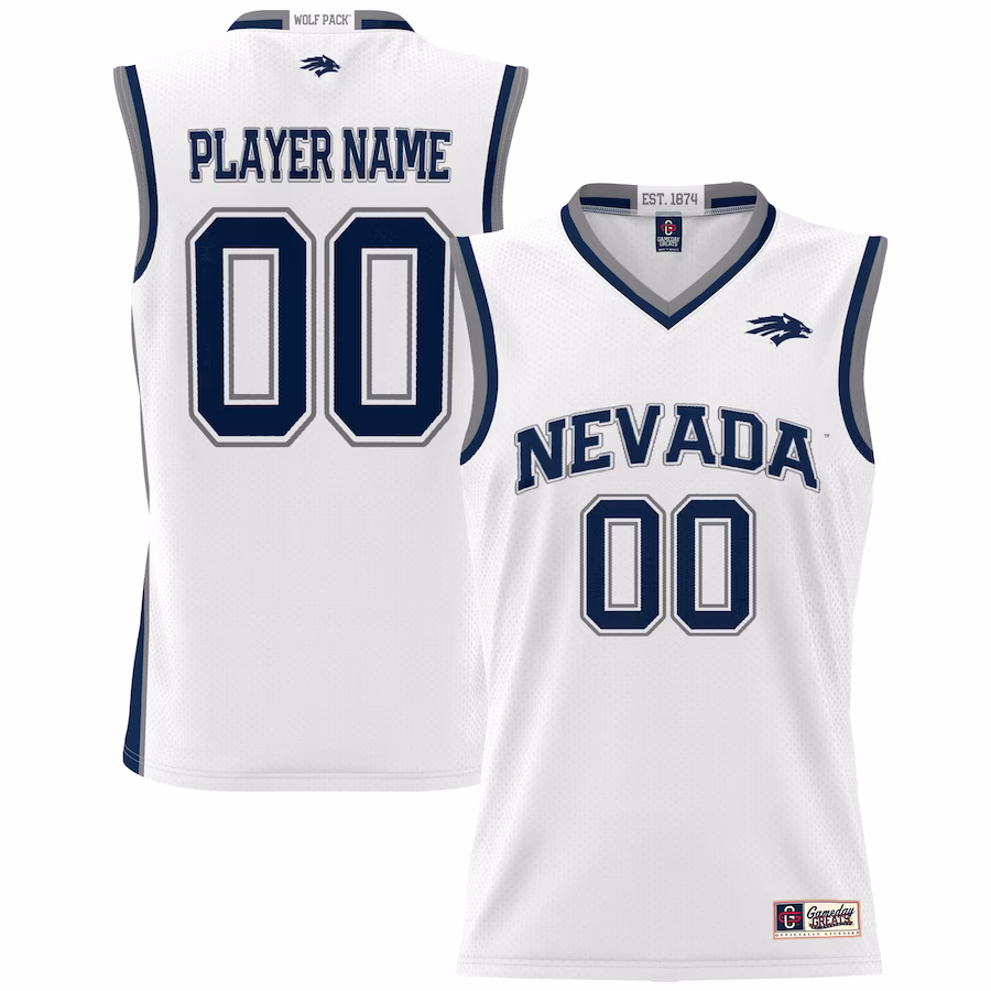 Nevada Wolf Pack GameDay Greats Men's NIL Pick-A-Player Lightweight Basketball Jersey - White - Ujersey