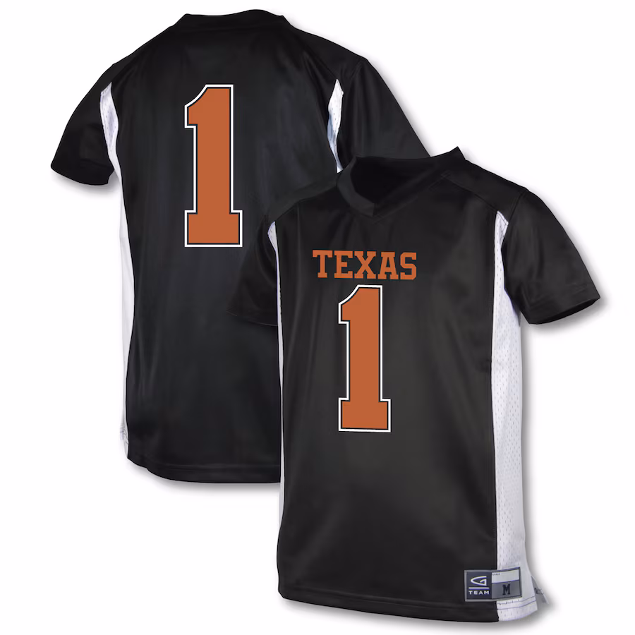 Youth Garb #1 Black Texas Longhorns Football Jersey - Ujersey NFL Shop