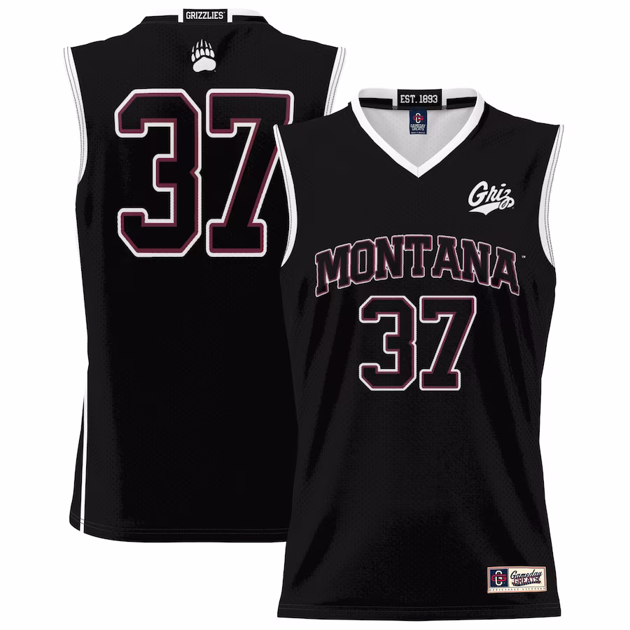 #37 Montana Grizzlies GameDay Greats Youth Lightweight Basketball Jersey - Black - Ujersey