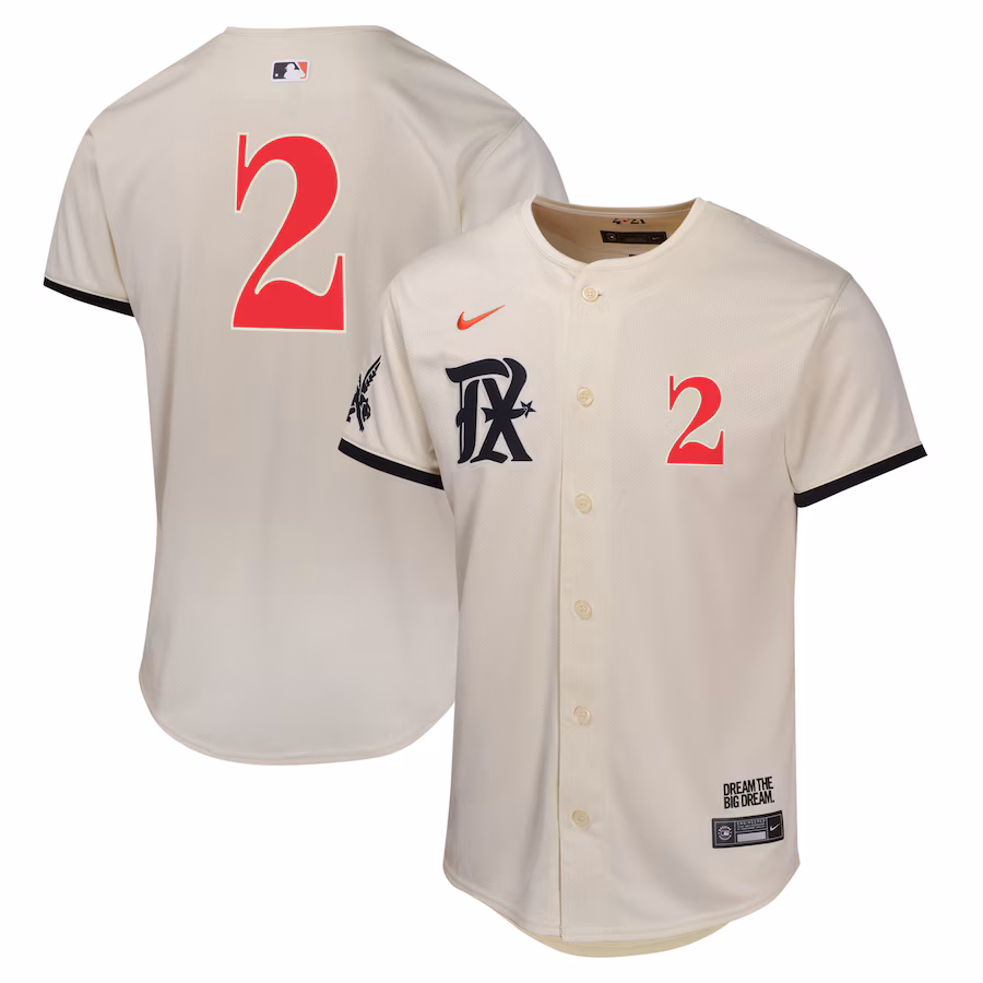 Youth Texas Rangers Marcus Semien Nike Natural City Connect Limited Player Jersey - Ujersey